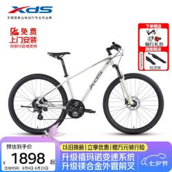 喜德盛 山地车26款黑客700自行车学生12-18岁成人变速单车 冷黄灰17英寸