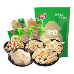 有友 泡山椒凤爪荤素礼包500g 猪皮晶豆干花生笋片夜宵追剧解馋零食