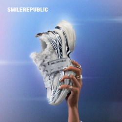 SMILEREPUBLIC SKYLINE女鞋银白色做旧/不做旧厚底老爹鞋
