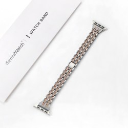 iSeriseWatch 适用苹果手表s11表带iwatch10代金属链条高级感腕带ultras3女表带s9爆闪轻奢夏新款