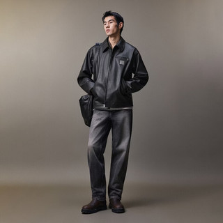 杰克琼斯 26年秋季翻领宽松夹克 E40黑色 XS