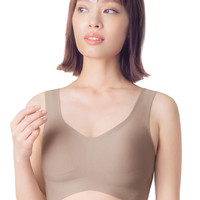 WING Wacoal KB1031 无钢圈文胸,棉混纺材质,舒适美观,不会闷热,奢华,棉质半上衣, BR