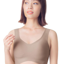 WING Wacoal KB1031 无钢圈文胸,棉混纺材质,舒适美观,不会闷热,奢华,棉质半上衣, BR
