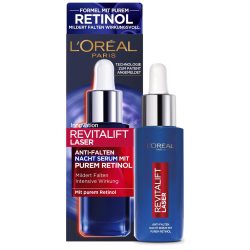 L’ORÉAL Paris 巴黎欧莱雅视黄醇精华，抗皱夜间精华，含有维A、护肤油和玻尿酸，Revitalift Laser，30 ml