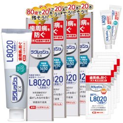[4个装+样品] *部外品 Racleish EX *牙膏啫喱 L8020乳酸菌 80g 高浓度氟* 不使用*剂 适合知觉*的人 预防* 牙膏 牙膏凝胶