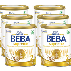 Nestlé BEBA雀巢贝巴 SUPREME 2段婴儿后续奶粉:6个月后奶粉,6袋(6 x 800g) 盖子的颜色可能会有所不同