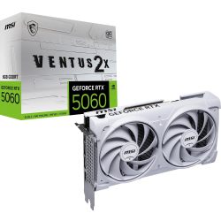 MSI GeForce RTX 5060 8G Ventus 2X OC 白色 - 8GB GDDR7(28Gbps/128 位),PCIe 5,Boost:2527 Hz,HDMI 2.1b,DisplayPort 2.1b