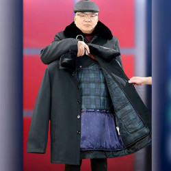 男款加绒棉服衣服外套休闲加厚棉袄冬季保暖黑色内胆棉衣大码冬装
