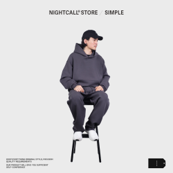 NIGHTCALL / SIMPLE 再生纤维素 现代美版三件套卫衣套装