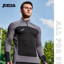 Joma 秋冬加绒跑步长袖训练服速干保暖半拉链健身长袖