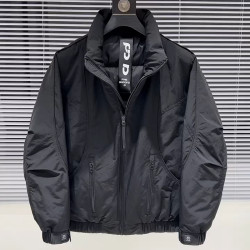美式立领羽绒服男款冬季新款防寒白鸭绒男士宽松夹克外套保暖百搭