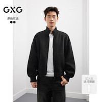 GXG 男装美式休闲立领双面呢短款大衣男25年冬新款#G25D064001