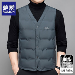 罗蒙 冬季男士新款羽绒服背心休闲轻薄保暖时尚马甲外套潮