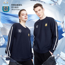 ALL STAR PARTNER 阿根廷国家队官方商品丨新款运动休闲保暖加绒刺绣圆领卫衣简约款