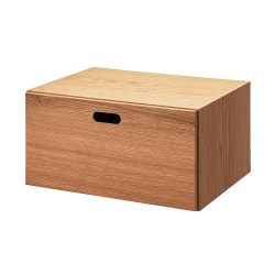 Muji 12381105 堆叠箱 宽 14.6 x 深 11.0 x 高 18.5 厘米 (37 x 28 x 18.5 厘米),半抽屉,橡木贴面