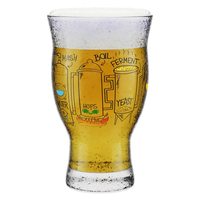 Homebrew Academy 精酿啤酒杯 变色印花玻璃杯 螺旋底部设计 家用洗碗机安全 6cm×15cm
