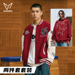 VEIDOORN 星驰棒球服加闪星卫衣保暖加厚秋冬潮流美式