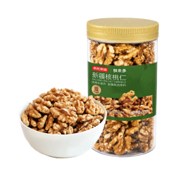 京东京造 新疆核桃仁500g新货原味核桃仁罐装熟即食新鲜核桃肉孕妇每日坚果