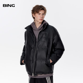 BING冬季新款棉衣男女同款国潮外套潮牌加厚棉服宽松立领休闲棉袄