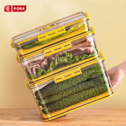 PORA 冰箱收纳整理神器食物水果蔬菜食物冰箱收纳盒保鲜盒盒子透明
