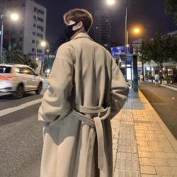 毛呢大衣男中长款过膝秋冬季2025新款英伦风韩系痞帅呢子风衣外套