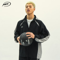 NICEID NICE外套出场服队服篮球训练服弹力防风保暖开襟长袖上衣