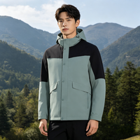李宁 秋新款男子运动风衣休闲防泼水可脱卸连帽外套AFDUA13-B品