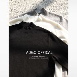 ADGC半高领莱赛尔羊毛毛衣男秋冬季修身内搭打底衫高级感针织衫