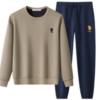U.S. POLO ASSN. 加绒卫衣卫裤加绒运动休闲卫裤男士高档加厚保暖男装