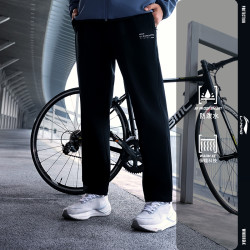 李宁 运动裤男加绒跑训系列时尚常规简约休闲运动长裤AYKT635-B品