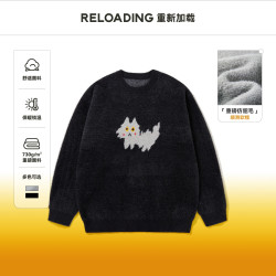 RELOADING PEACEMAKER Reloading 重磅炸毛小猫趣味提花仿水貂绒软糯保暖毛衣