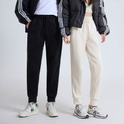 XVRV山茶花香沐丝绒防风裤女2026春季休闲裤宽松束脚运动裤