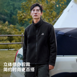 伯希和 抓绒衣摇粒绒外套男春秋冲锋内胆夹克115110021卡S