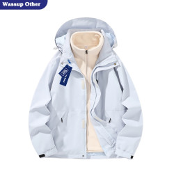 WASSUP OTHER尤莱特运动潮牌三合一可拆卸夹克男女户外休闲登山服