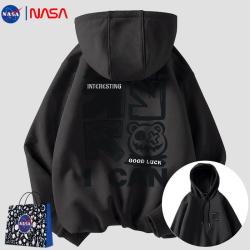 NASALIKE NASA联名美式连帽卫衣男秋冬款宽松oversize复古休闲新款潮牌上衣