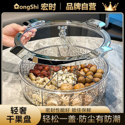轻奢家用客厅大气收纳干果盘高档水果盘干果瓜子盒干果瓜子收纳盒