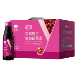 永富 100%有机野生蔓越莓原浆100ml*8瓶/箱