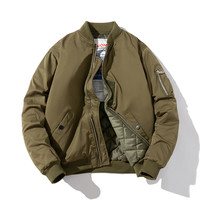 春秋美式MA1空军飞行员夹克短款外套休闲棒球服秋冬加厚大码棉服
