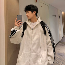 春秋新款内里加绒休闲运动外套ins港风潮流宽松情侣大码衣服韩版