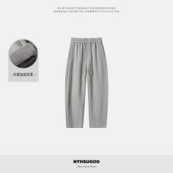 南乙 NYHSUGOO/南乙冬季重磅410g32支奥粒绒微弯刀休闲卫裤55040男士