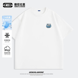 GENIOLAMODE 捷尼拉莫短袖t恤男款2026夏季新款青少年潮流百搭大码t恤卡通上衣