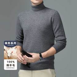 NT 秋冬上新休闲男士保暖长袖时尚纯色商务绵羊毛高领上衣 8831