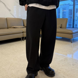 25秋冬新款重磅抓绒毛圈布卫裤立体剪裁水洗宽松直筒显瘦卫裤长裤