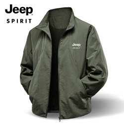 JEEP SPIRIT JEEP吉普男士高端防水外套春季2026新款休闲商务大码立领百搭夹克