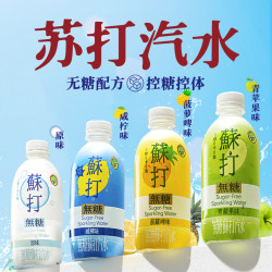 广氏 24瓶3款口味0糖0卡0脂苏打气泡水菠萝苹果咸柠