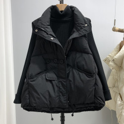 羽绒服马甲女短款时尚洋气韩版爆款鸭绒背心马夹外套2025外穿新款