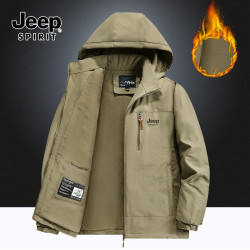 JEEP SPIRIT JEEPSPIRIT吉普冬季棉服大码加绒加厚防风防水外套男冲锋上衣棉衣