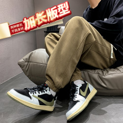加长版灯芯绒裤子男士2026新款春季宽松束脚卫裤青少年休闲运动裤