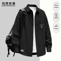 马克华菲 26新款男装春秋季新款宽松休闲衬衫