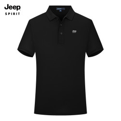JEEP SPIRIT JEEPSPIRIT男士短袖夏季2022新款时尚休闲宽松翻领T恤衫上衣polo